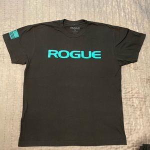 Rogue Fitness Basic Shirt - Black/Aqua